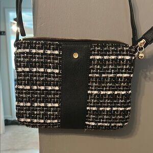 LC Lauren Conrad Black and White Crossbody Bag